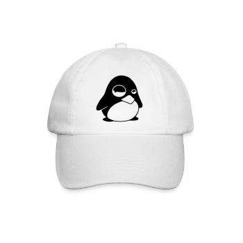 Grumpy Tux – Drôle de Penguin Linux pour les geeks - Casquette classique - blanc/blanc - Devant