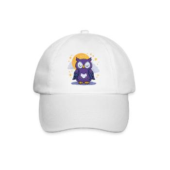 Moonlit Night Owl - Baseball Cap - white/white - Front