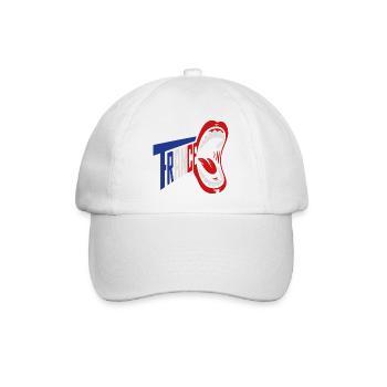 Trance Scream Retro Typography - Baseball Cap - white/white - Front