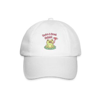 Cute Frog Catches Heart You Are A Great Catch - Baseball Cap - white/white - Front