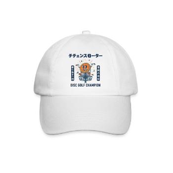 Disc-Golf-Champion lustiges Disc-Golfer-Design - Baseballkappe - Weiß/Weiß - Vorne