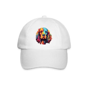 Colorful Dog Pop Art - Baseball Cap - white/white - Front