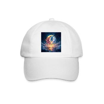 Dualité lunaire en amour - Casquette classique - blanc/blanc - Devant