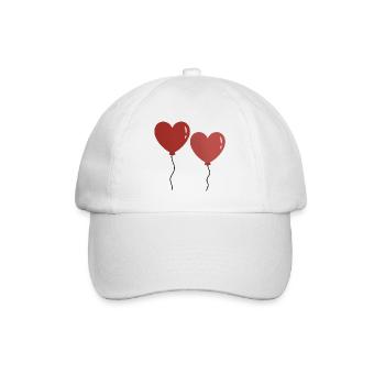 Twin Hearts Ballons - Baseballkappe - Weiß/Weiß - Vorne