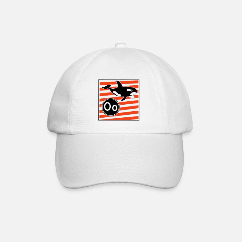 O wie Orca - Baseballkappe - Weiß/Weiß