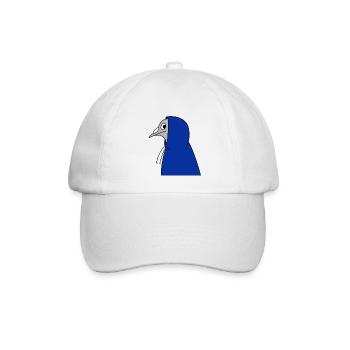 Pigeon in a Hoodie – Urban Minimal Illustration - Baseball Cap - white/white - Front