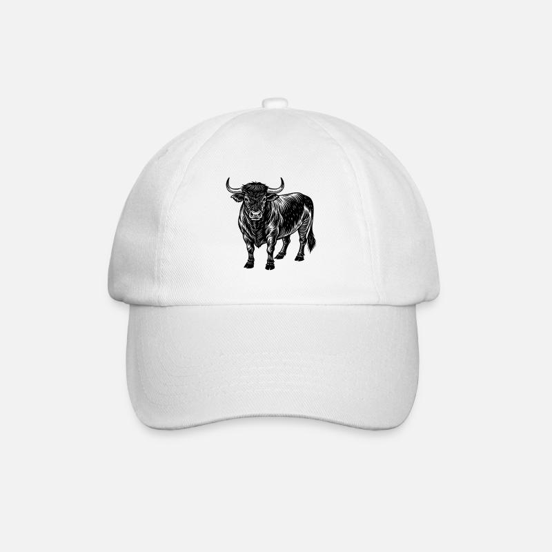 Angus-Bulle - Baseballkappe - Weiß/Weiß