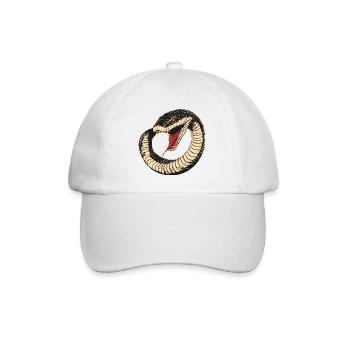 Schlange - Baseballkappe - Weiß/Weiß - Vorne
