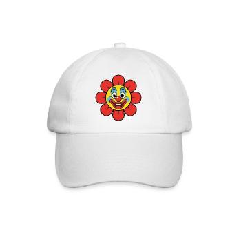 Fleur de clown de carnaval, costume de fleur éclaboussée - Casquette classique - blanc/blanc - Devant