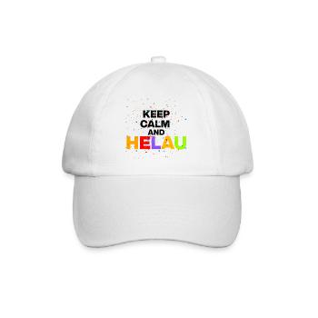 KEEP CALM AND HELAU! CARNIVAL CARNIVAL black - Baseball Cap - white/white - Front