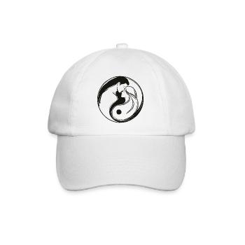 Yin Yang, Énergie masculine et féminine en équilibre - Casquette classique - blanc/blanc - Devant