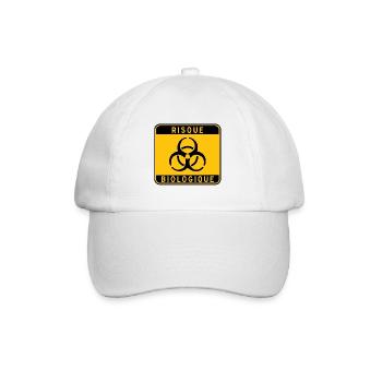 panneau_RISQUE_BIOLOGIQUE_31 - Casquette classique - blanc/blanc - Devant