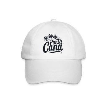 Punta Cana Caribbean Vacation with Palm Trees - Baseball Cap - white/white - Front