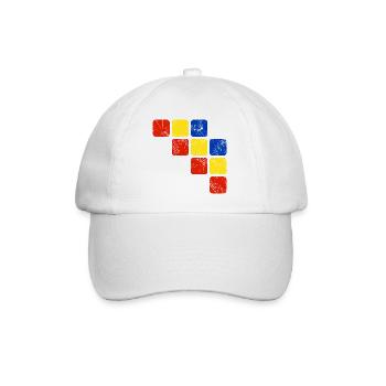 Farben Ornament Muster - Grundfarben - Baseballkappe - Weiß/Weiß - Vorne