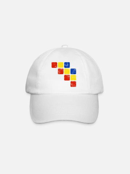 Farben Ornament Muster - Grundfarben - Baseballkappe - Weiß/Weiß