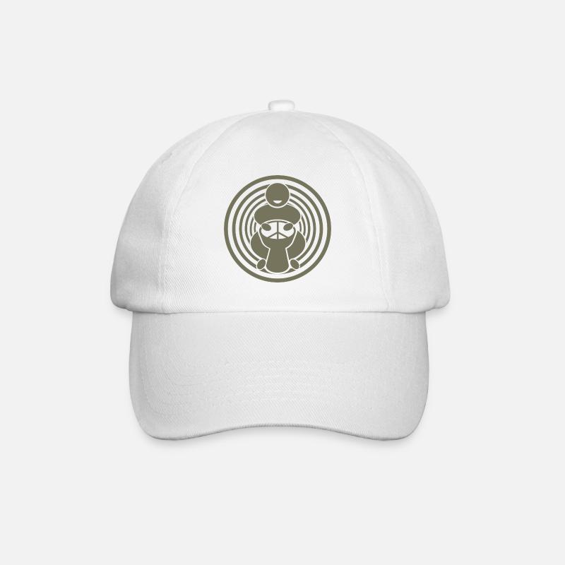 Djembe Player - Baseball Cap - white/white