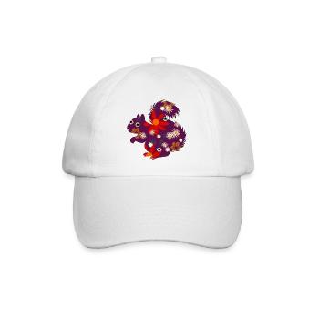 Petits animaux mignons, motif floral - Casquette classique - blanc/blanc - Devant