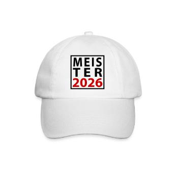 Meister 2026 Meisterschaft - Baseballkappe - Weiß/Weiß - Vorne