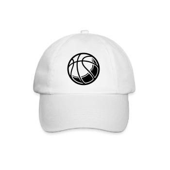 Basketball Ball - Baseballkappe - Weiß/Weiß - Vorne