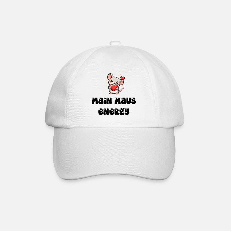 Main Maus Energy - Baseballkappe - Weiß/Weiß