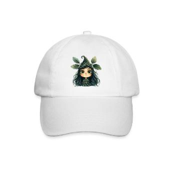 Blätterkönigin Waldwesen Waldfee - Baseballkappe - Weiß/Weiß - Vorne