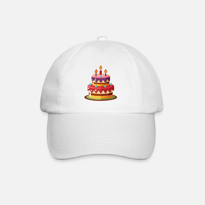 Gâteau d'anniversaire - Casquette classique - blanc/blanc