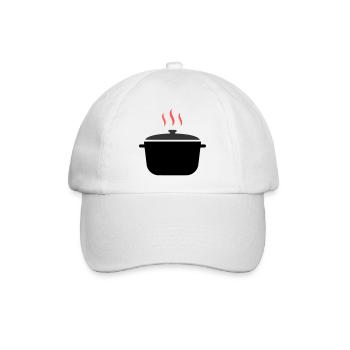 Cooking Pot Steam Cooking - Baseball Cap - white/white - Front