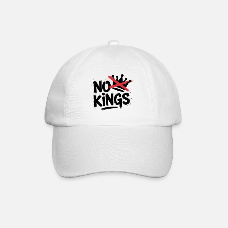 No Kings Statement Design - Baseballkappe - Weiß/Weiß
