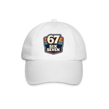 67 Six Seven Meme Drôle Cadeau - Casquette classique - blanc/blanc - Devant