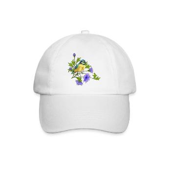 Colorful bird - Baseball Cap - white/white - Front