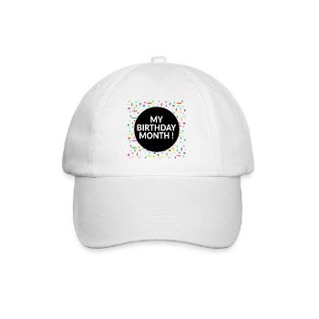 Mon mois d’anniversaire - Casquette classique - blanc/blanc - Devant