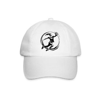 Volleyball Player Silhouette - Baseball Cap - white/white - Front