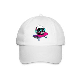 Skull Skateboard - 1990 - Baseball Cap - white/white - Front