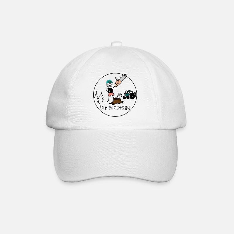 Die Forstsau - Baseballkappe - Weiß/Weiß