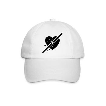 Cœur brisé Coupure fissurée - Casquette classique - blanc/blanc - Devant