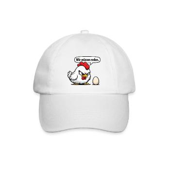 On doit parler du cadeau d’humour de poule - Casquette classique - blanc/blanc - Devant