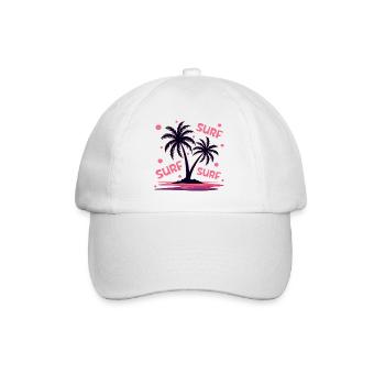 Surfing Palm Trees - Baseball Cap - white/white - Front