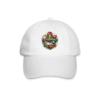 First Grade Learning World Logo - Baseball Cap - white/white - Front