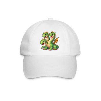 Three-Headed Dragon - Baseball Cap - white/white - Front