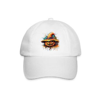Golden Pumpkin Halloween Splash - Baseball Cap - white/white - Front