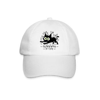 It's fine I'm fine Everything is fine - Katze - Baseballkappe - Weiß/Weiß - Vorne