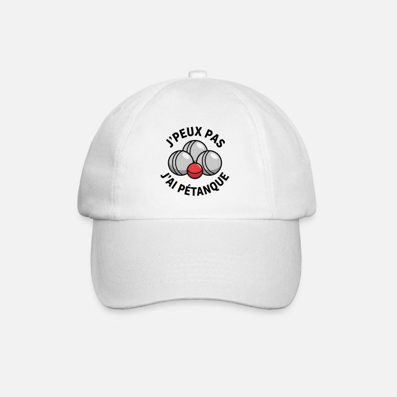 Jai Pétanque Boules Rire - Baseballkappe - Weiß/Weiß