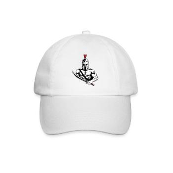 Spartan Gladiator Schwert Maskottchen Spartan Gym - Baseballkappe - Weiß/Weiß - Vorne