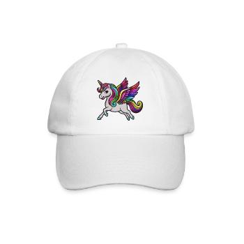 Licorne Ailée Colorée - Casquette classique - blanc/blanc - Devant