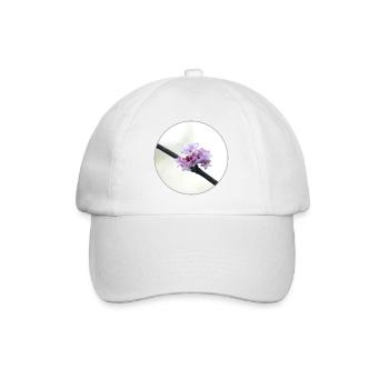 Fleur rose et blanche délicate, fleur blanche - Casquette classique - blanc/blanc - Devant