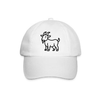 goat - Baseball Cap - white/white - Front