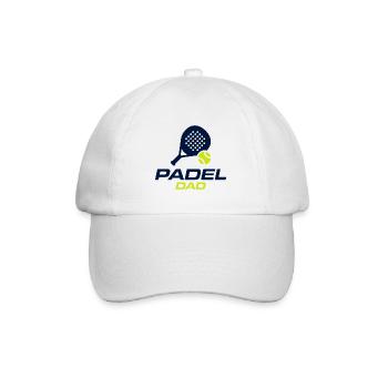 Padel Dad Funny Padel Gift Shirt - Baseball Cap - white/white - Front