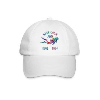 Colorful Dive Saying - Baseball Cap - white/white - Front