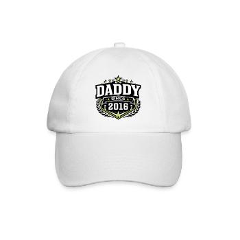 Daddy Since 2016 – Proud Dad Design - Baseball Cap - white/white - Front