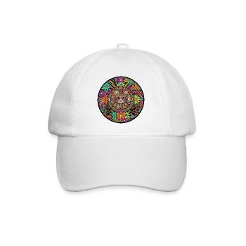 Chat, Paix, Amour, Liberté, chaton - Casquette classique - blanc/blanc - Devant